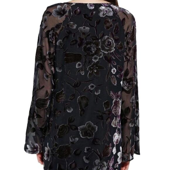 STARING AT STARS Urban Outfitters Velvet Floral Applique Mini Dress SZ S - Picture 2 of 13